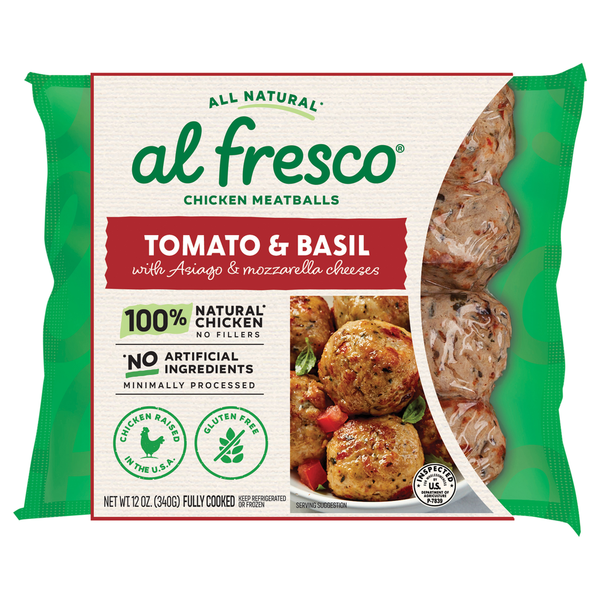 Frozen Meat & Seafood al fresco Chicken Meatballs, Tomato & Basil hero