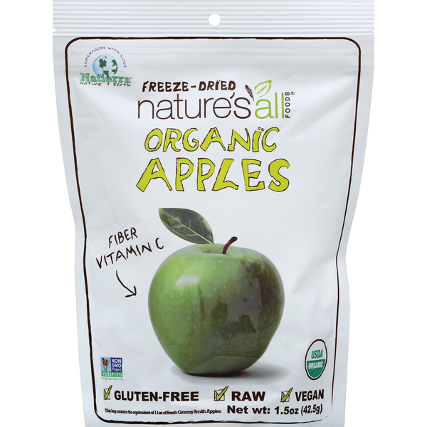 Nuts, Seeds & Dried Fruit Natierra Apples, Organic, Freeze-Dried hero