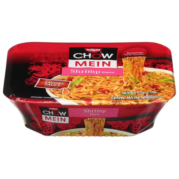 Instant Foods Nissin Shrimp Flavor Chow Mein Noodles hero