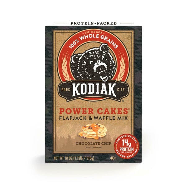 Hot Cereal & Pancake Mixes Kodiak Power Cakes Chocolate Chip Flapjack & Waffle Mix hero