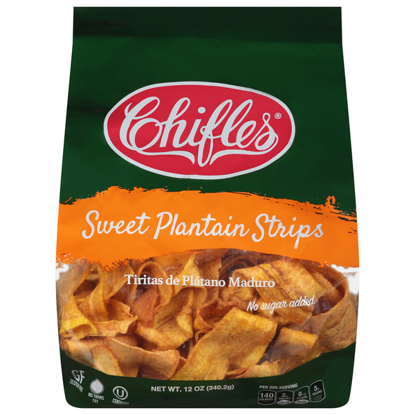 Chips & Pretzels Chifles Plantain Strips, Sweet hero