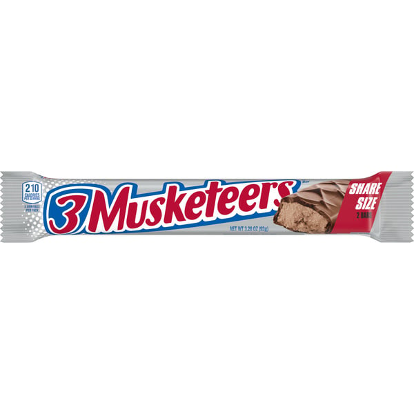 Candy & Chocolate 3 Musketeers Milk Chocolate Candy Bar Sharing Size hero