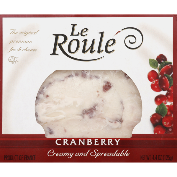 Packaged Cheese Le Roule Cheese, Cranberry hero