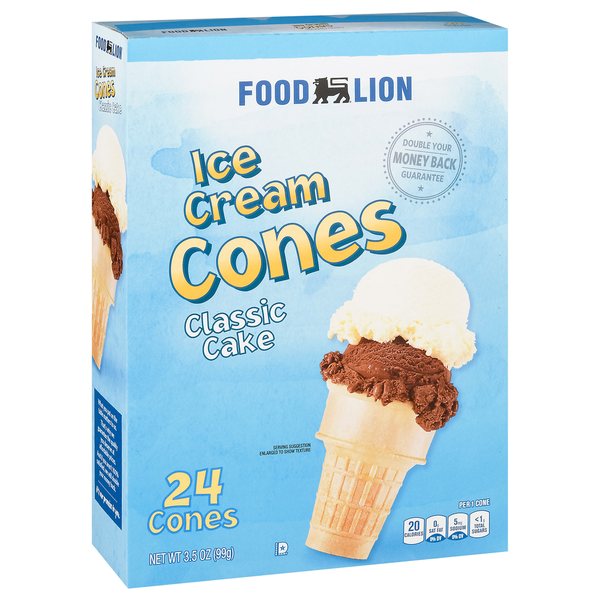 Ice Cream Toppings Food Lion Classic Ice Cream Cones hero