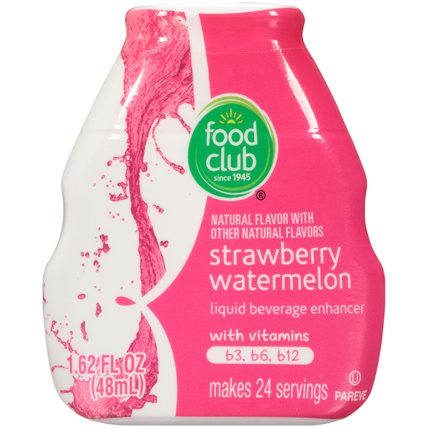 Cocoa & Drink Mixes Food Club Strawberry Watermelon Liquid Beverage Enhancer hero