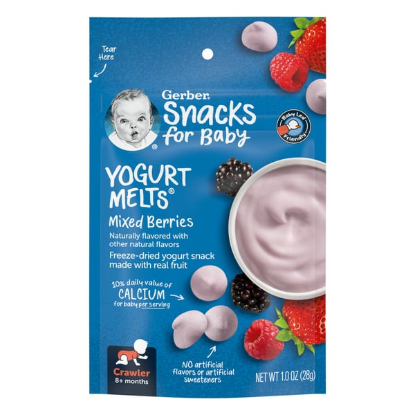 Baby Food & Formula Gerber Yogurt Melts Mixed Berries Bag hero