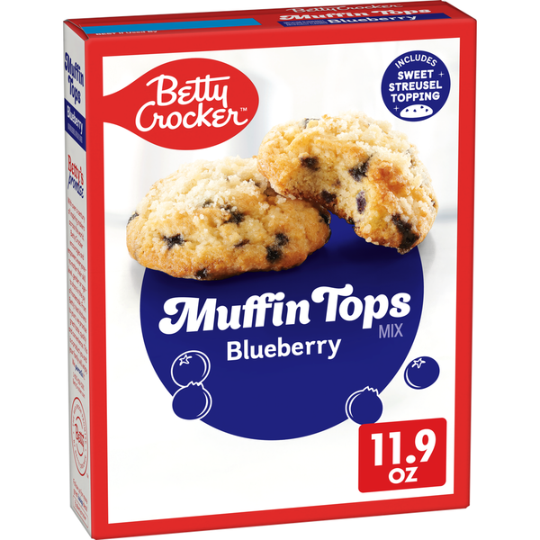 Doughs, Gelatins & Bake Mixes Betty Crocker Muffin Tops Mix, Blueberry, With Topping hero