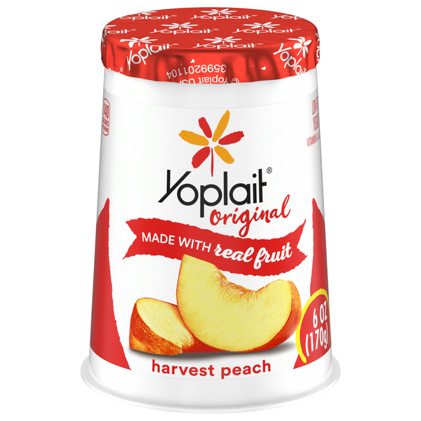 Yogurt Yoplait Yogurt, Low Fat, Harvest Peach hero