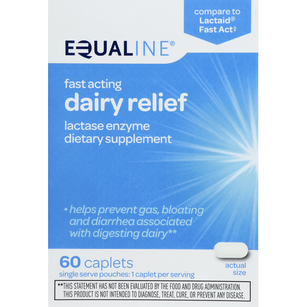 Digestion Equaline Dairy Relief, Fast Acting, Caplets hero