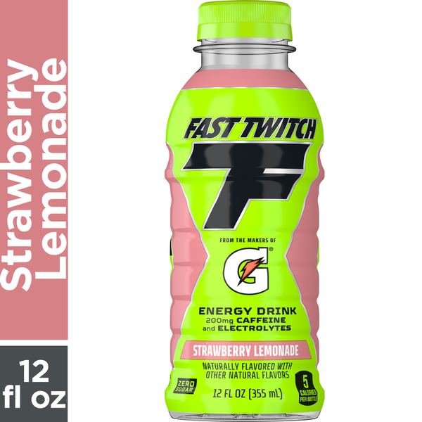 Energy & Sports Drinks Fast Twitch Energy Drink from Gatorade, Zero Sugar Strawberry Lemonade hero