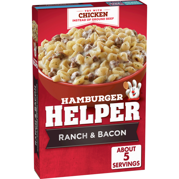 Frozen Meals Hamburger Helper Ranch & Bacon, Pasta & Sauce Mix hero