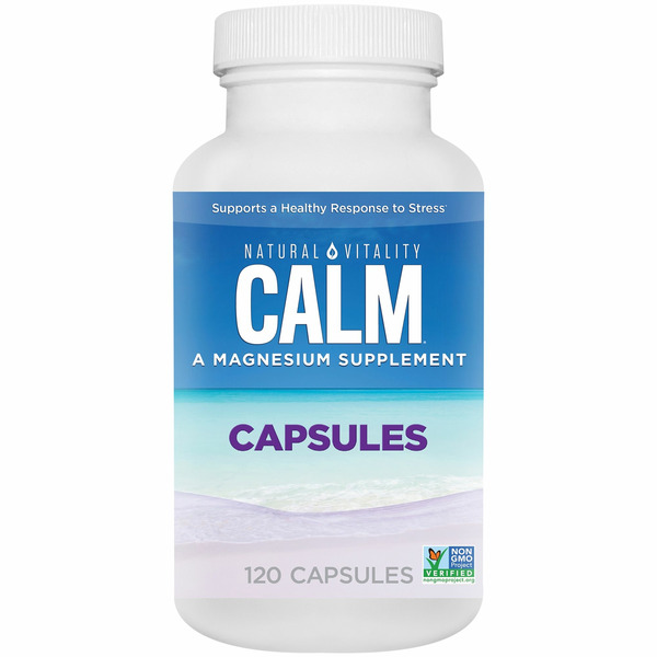 Natural Vitality CALM Unflavored Magnesium Supplement Capsules hero