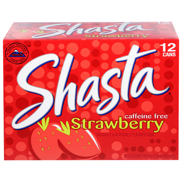 Soft Drinks Shasta Soda, Caffeine Free, Strawberry hero