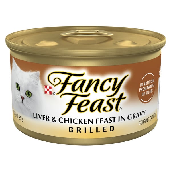 Cat Food Purina Fancy Feast Grilled Wet Cat Food Liver and Chicken Feast in Wet Cat Food Gravy hero