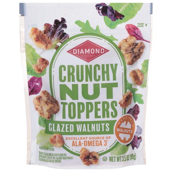 Nuts, Seeds & Dried Fruit Diamond Nut Toppers, Glazed Walnuts, Crunchy hero