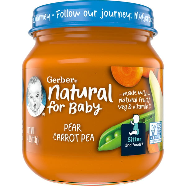 Baby Food & Formula Gerber Baby Food Pear Carrot Pea Jar hero