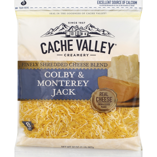 Packaged Cheese Cache Valley Cheese Blend, Finely Shredded, Colby & Monterey Jack hero