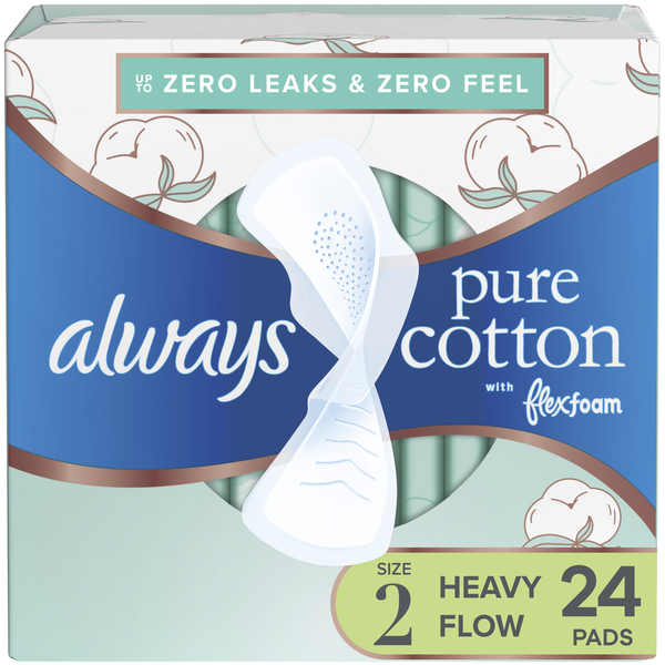 Feminine Care Always Pure Cotton Pads hero