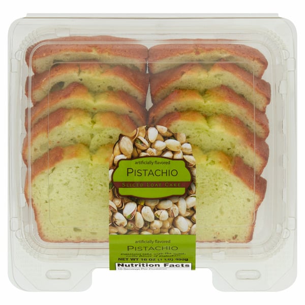 Bakery Desserts Pistachio Sliced Loaf Cake hero