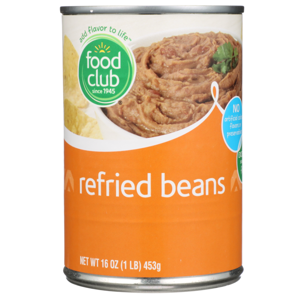 Canned Meals & Beans Food Club Refried Beans hero