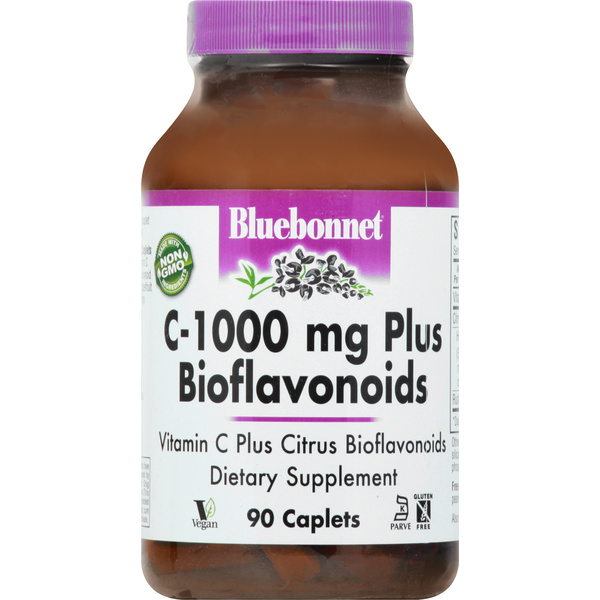 Vitamins & Minerals Bluebonnet Vitamin C-1000 mg, Plus Bioflavonoids, Caplets hero