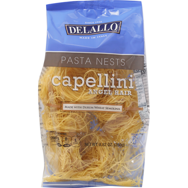 Dry Pasta DeLallo Capellini Angel Hair Pasta Nests hero