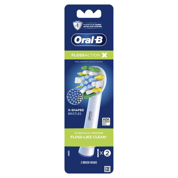 Oral Hygiene Oral-B FlossAction Electric Toothbrush Replacement Brush Heads hero