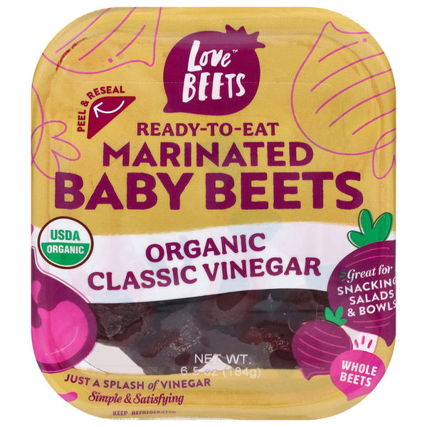 Fresh Vegetables Love Beets Baby Beets, Organic Classic Vinegar, Marinated hero