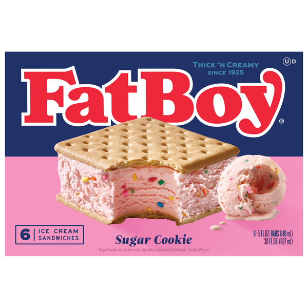 Ice Cream & Ice FatBoy Ice Cream Sandwiches, Sugar Cookie hero