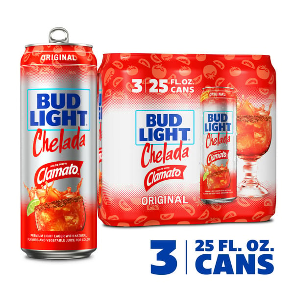 Beers & Coolers Bud Light Chelada Made With Clamato Beer Cans hero