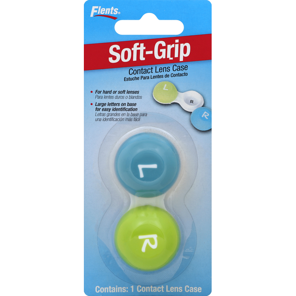 Household Flents Contact Lens Case, Soft-Grip hero