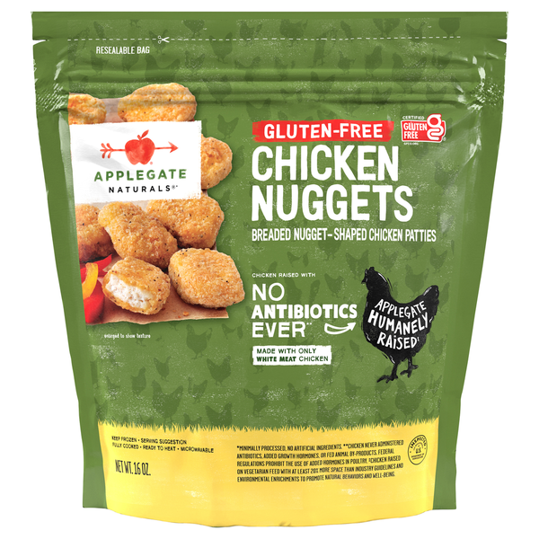 Frozen Meat & Seafood Applegate Naturals  Gluten Free Chicken Nuggets 16 oz hero