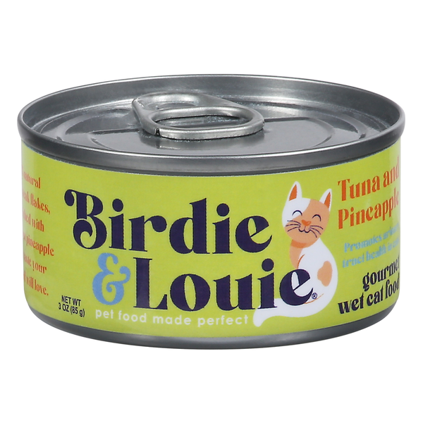 Cat Food & Care Birdie & Louie Wet Cat Food, Gourmet, Tuna and Pineapple hero