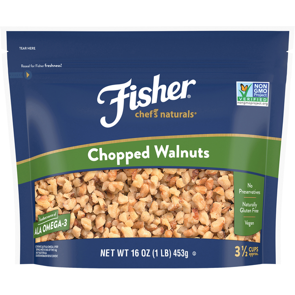 Nuts, Seeds & Dried Fruit Fisher Chopped Walnuts hero