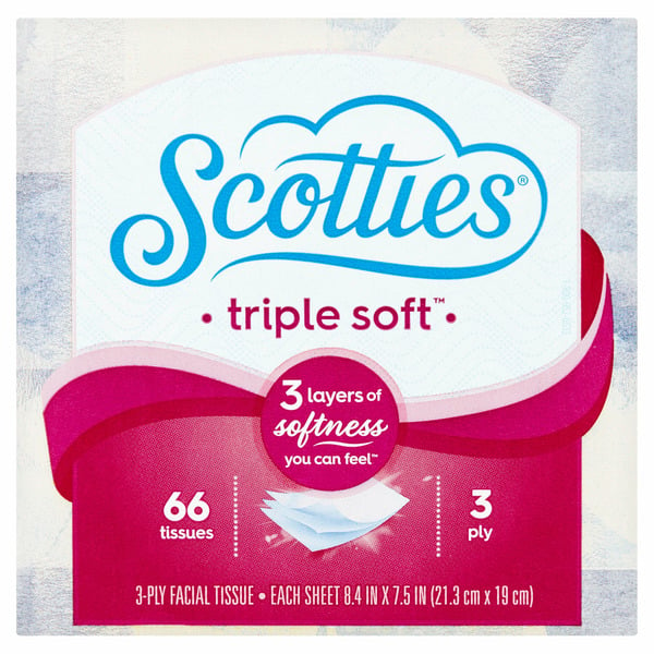 Paper Goods Scotties Triple Soft 3 Ply Facial Tissue hero