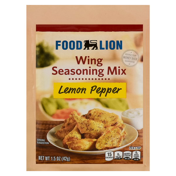 Spices & Seasonings Food Lion Wing Seasoning Mix, Lemon Pepper hero