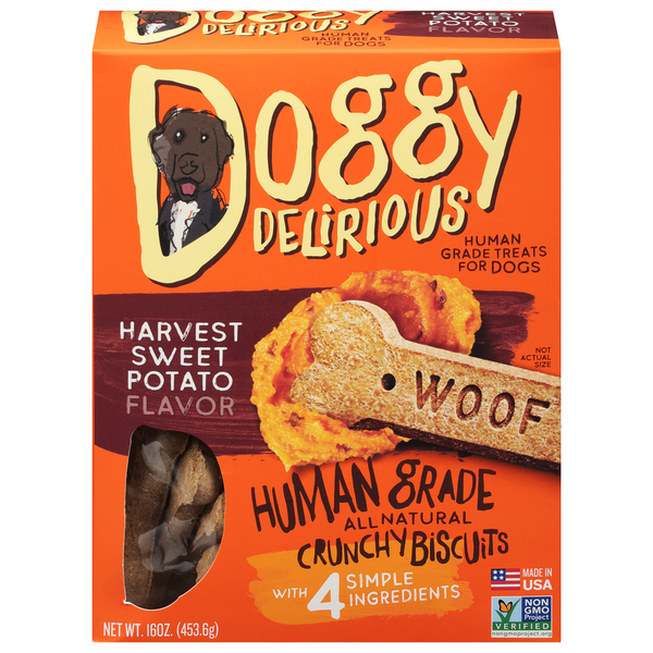 Dog Food & Care Doggy Delirious Treats for Dogs, Human Grade, Harvest Sweet Potato Flavor hero