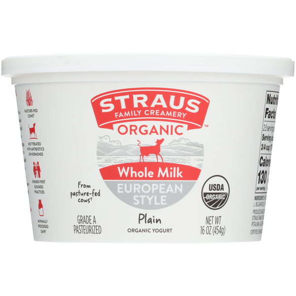 Yogurt Straus Family Creamery  Organic Whole Milk European Style Plain Yogurt hero