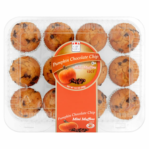 Bakery Desserts Café Valley Bakery Chocolate Chip Pumpkin Mini Muffin hero