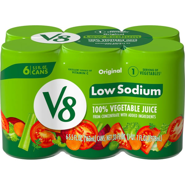 Juice & Nectars V8 Low Sodium Original 100% Vegetable Juice hero