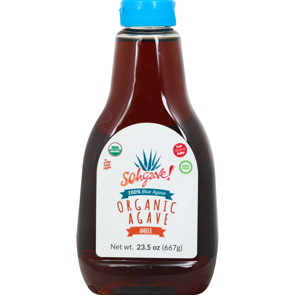 Honeys, Syrups & Nectars Sohgave! Agave, Organic, Amber hero