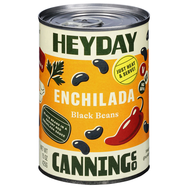 Heyday Canning Co Black Beans, Enchilada, Mild hero