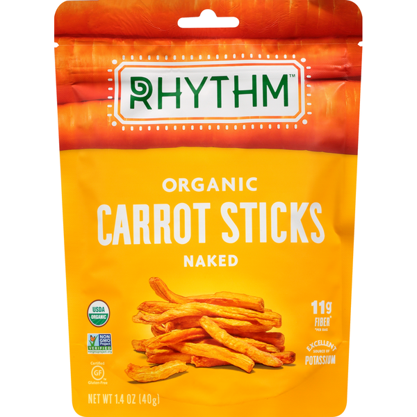 Fresh Vegetables Rhythm Superfoods Carrot Sticks, Organic, Naked hero