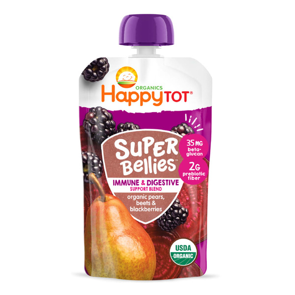 Baby Food & Formula Happy Tot Organics Super Bellies Stage 4 Immune+Digestive Support Blend Pears, Beets, Blackberries hero