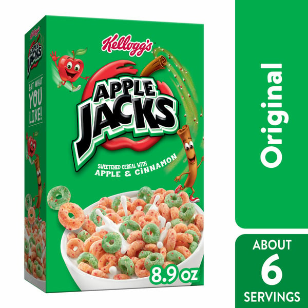 Kellogg's Apple Jacks Breakfast Cereal, Kids Cereal, Family Breakfast, Original hero