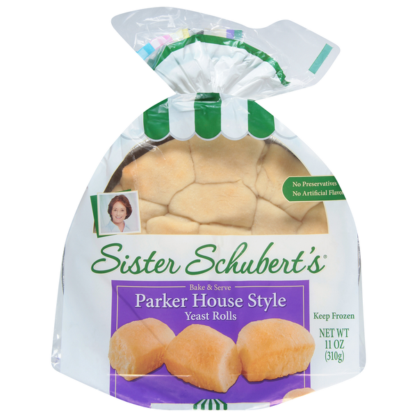 Frozen Breads & Doughs Sister Schubert's Yeast Rolls, Parker House Style hero