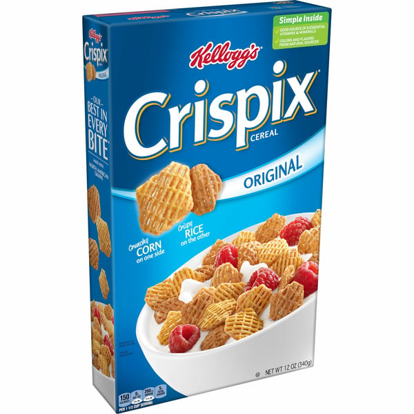 Cereal Crispix Cold Breakfast Cereal, 8 Vitamins and Minerals, Original hero