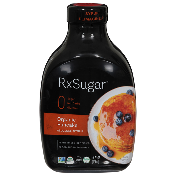 Honeys, Syrups & Nectars RxSugar Allulose Syrup, Organic, Pancake hero