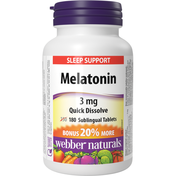 Natural Value Webber Naturals Melatonin Quick Dissolve 3 Mg hero