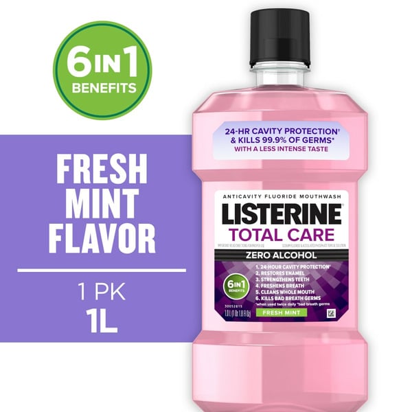 Publix Listerine Total Care Zero Alcohol-Free Mouthwash, Fresh Mint ...